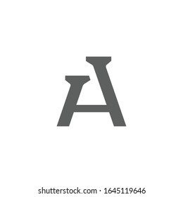 letras iniciales ah o ha diseños vectoriales de logotipo