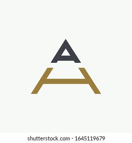 letras iniciales ah o ha diseños vectoriales de logotipo