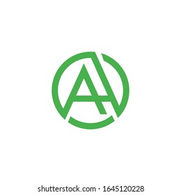 Initial letter ah or ha logo design template