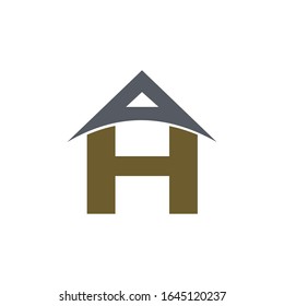 Initial letter ah or ha logo design template