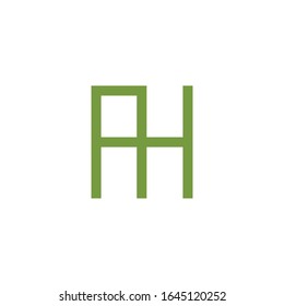 Initial letter ah or ha logo design template
