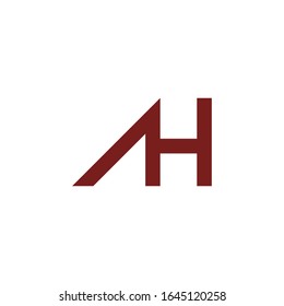 Initial letter ah or ha logo design template