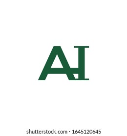 Vorlagen für die Vektorillustration des Anfangsbuchstaben ah oder ha Logo