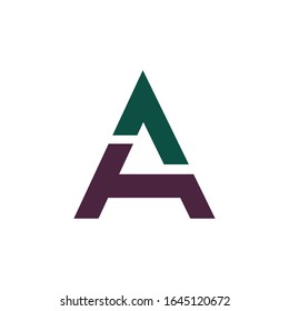 Initial letter ah or ha logo vector templates