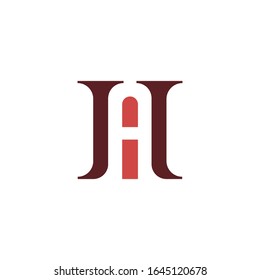 Vorlagen für die Vektorillustration des Anfangsbuchstaben ah oder ha Logo