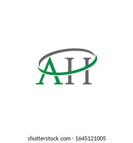 Designvorlage für den Anfangsbuchstaben ah oder ha Logo-Vektorillustration