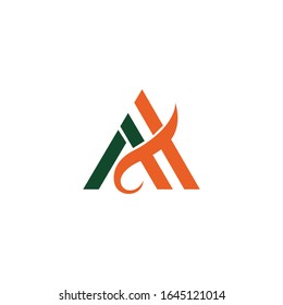 Initial letter ah or ha logo vector design template