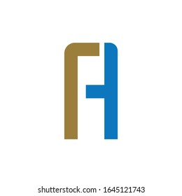 Designvorlagen für die Vektorillustration des Anfangsbuchstaben ah oder ha