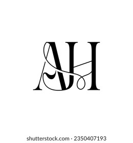 Initial letter AH logo design creative modern symbol icon monogram