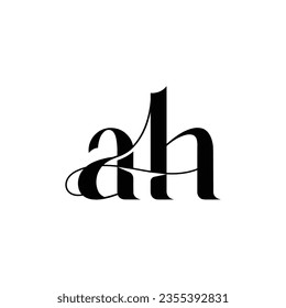 Initial letter ah logo design creative modern symbol icon monogram