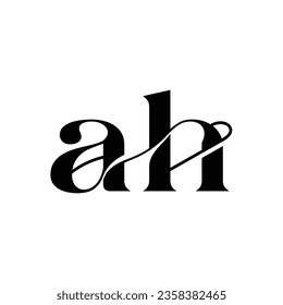 Initial letter ah logo design creative modern symbol icon monogram