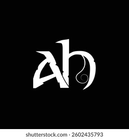 Initial letter AH logo design 