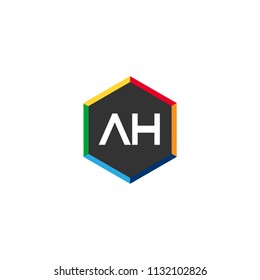 Initial Letter AH Logo Template Design