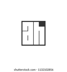 Initial Letter AH Logo Template Design