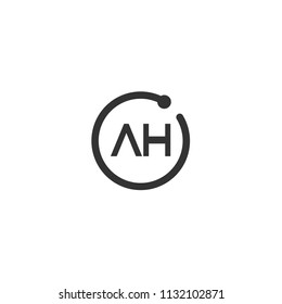 Initial Letter AH Logo Template Design