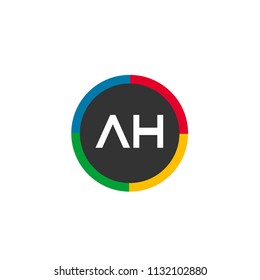 Initial Letter AH Logo Template Design