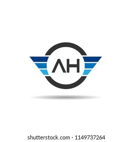 Initial Letter AH Logo Template Design