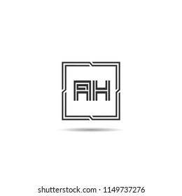 Initial Letter AH Logo Template Design