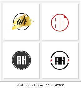 Initial Letter AH Logo Template Design