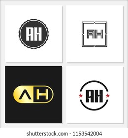 Initial Letter AH Logo Template Design