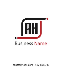Initial Letter AH Logo Template Design