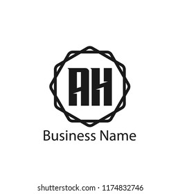Initial Letter AH Logo Template Design