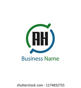 Initial Letter AH Logo Template Design