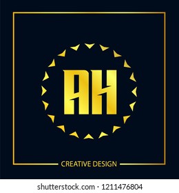 Initial Letter AH Logo Template Design