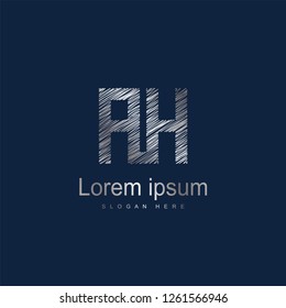 Initial Letter AH Logo Template Vector Design
