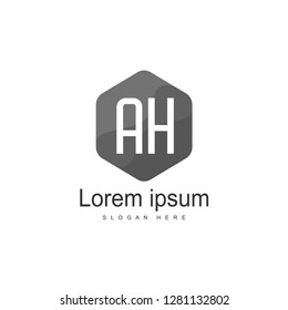 Initial Letter AH Logo Template Vector Design