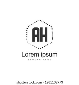 Initial Letter AH Logo Template Vector Design