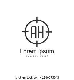 Initial Letter AH Logo Template Vector Design