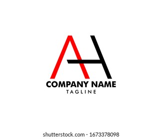Initial Letter AH Logo Template Design