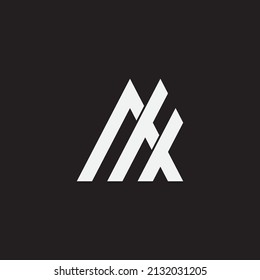 Initial letter AH monogram logo.