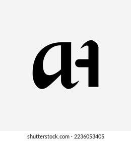 Initial letter AH monogram logo template design