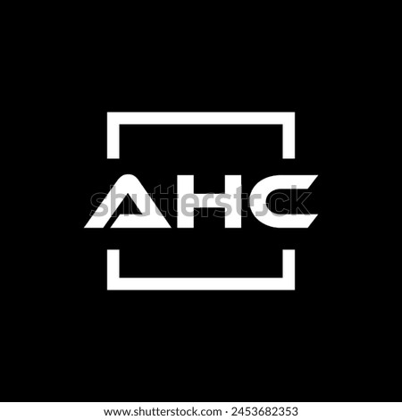 Initial letter AHC logo design. AHC logo design inside square.