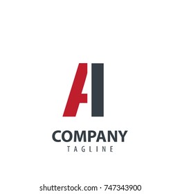 Initial Letter AI Design Logo