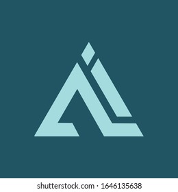 initial letter ai or ia logo vector design
