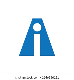 Design-Vorlage für die Vektorillustration des Anfangsbuchstabens ai oder ia-Logo