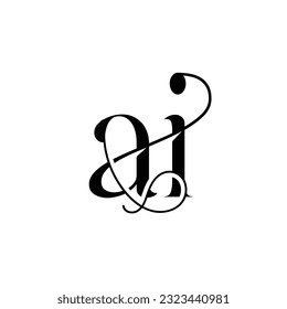 Diseño creativo del logotipo de la carta inicial