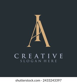 Initial Letter AI Logo Design vector Template Illustration Creative Abstract 