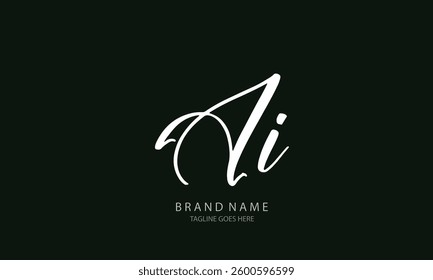 Initial Letter Ai Logo - Handwritten Signature Logo