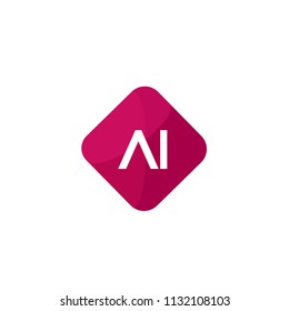 Initial Letter AI Logo Template Design