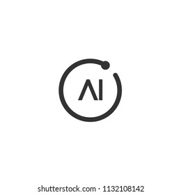 Initial Letter AI Logo Template Design