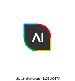 Initial Letter AI Logo Template Design
