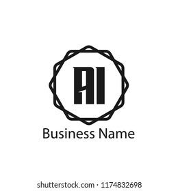 Initial Letter AI Logo Template Design