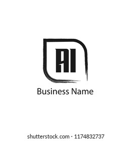 Initial Letter AI Logo Template Design