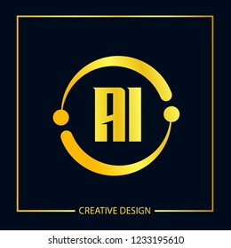 Initial Letter AI Logo Template Design