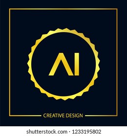 Initial Letter AI Logo Template Design