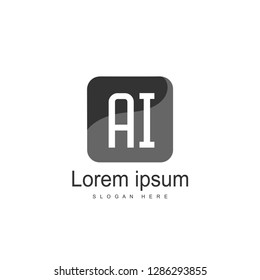Initial Letter AI Logo Template Vector Design